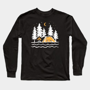 Night Camping for dark Long Sleeve T-Shirt